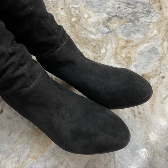 Eileen Fisher DITTO KNEE HIGH BOOT IN BLACK SUEDE Slouchy Boots Women’s 8.5 - Picture 6 of 9